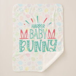 Personalisiert NAME Baby Bunny Butterfly Ostereier Sherpadecke