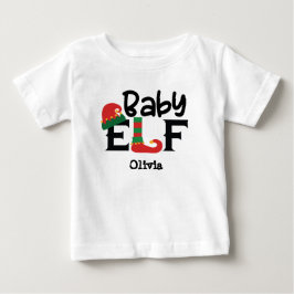 Personalisiert Name Baby Elf Weihnachtsmann T - Sh T-shirt