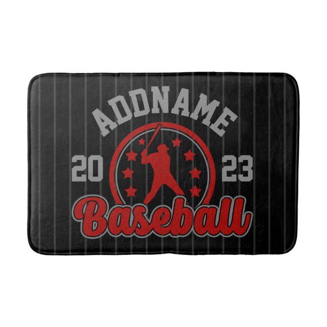 Personalisiert NAME Baseball Team Player Game Badematte (Vorderseite)