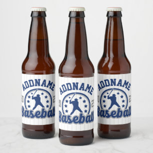 Personalisiert NAME Baseball Team Player Game Bierflaschenetikett