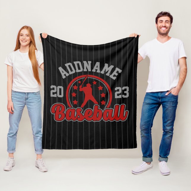 Personalisiert NAME Baseball Team Player Game Fleecedecke (Beispiel)