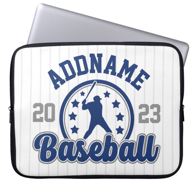 Personalisiert NAME Baseball Team Player Game Laptopschutzhülle (Vorderseite)