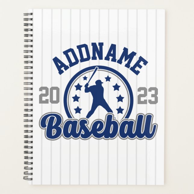 Personalisiert NAME Baseball Team Player Game Planer (Vorderseite)