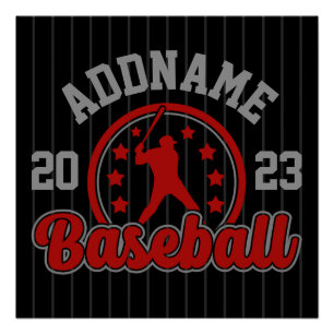 Personalisiert NAME Baseball Team Player Game Poster