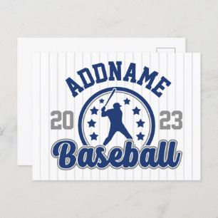 Personalisiert NAME Baseball Team Player Game Postkarte