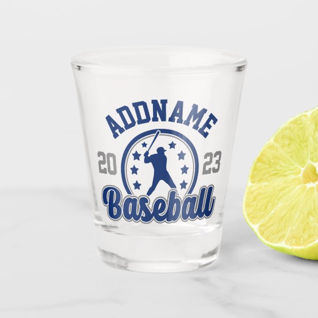 Personalisiert NAME Baseball Team Player Game Schnapsglas (Vorderseite)