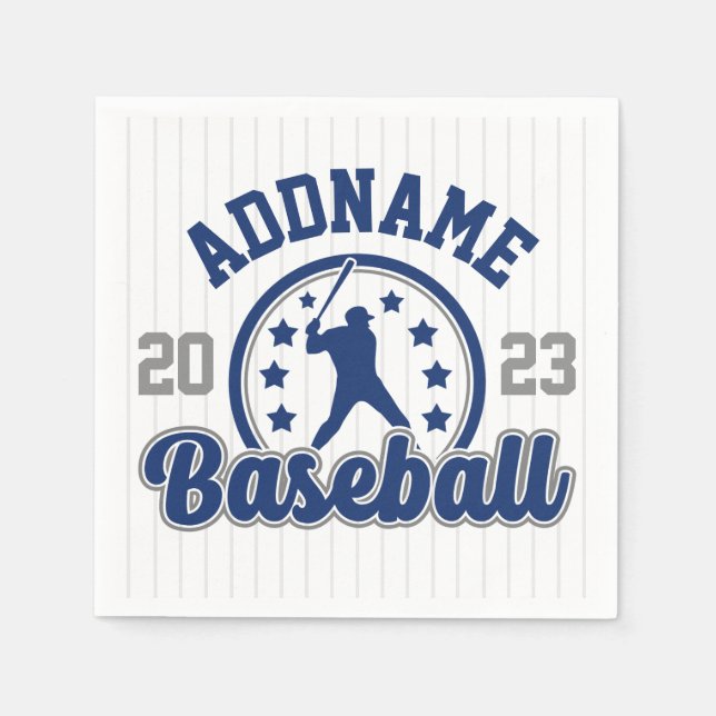 Personalisiert NAME Baseball Team Player Game Serviette (Vorderseite)