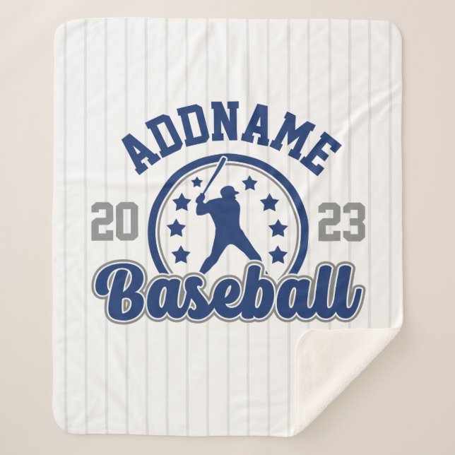 Personalisiert NAME Baseball Team Player Game Sherpadecke (Vorderseite)