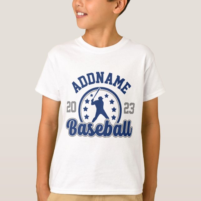 Personalisiert NAME Baseball Team Player Game T-Shirt (Vorderseite)