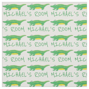 Personalisiert Name Bedroom Croc Alligator Gator Stoff