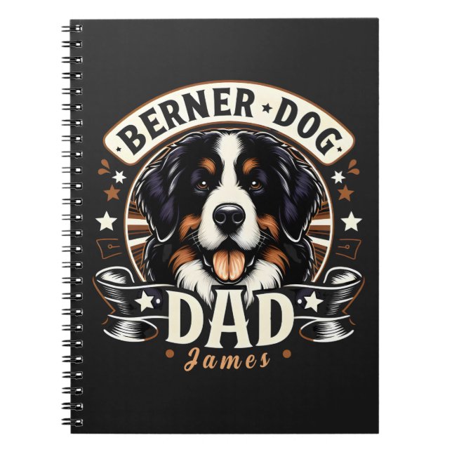 Personalisiert Name Berner Dog Vater - Bernese Dad Notizblock (Vorderseite)
