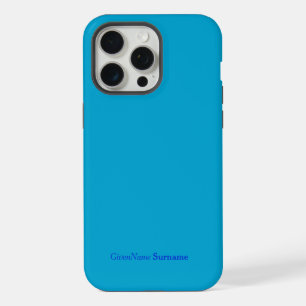 Personalisiert Name Blau Minimalistisch iPhone 15 Pro Max Hülle