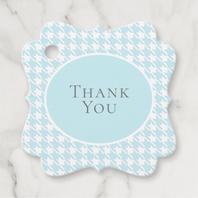 Personalisiert Name Blue Karo Kariert Geschenkanhänger (Vorderseite)