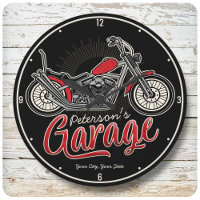 Personalisiert NAME Classic Biker Motorradgarage