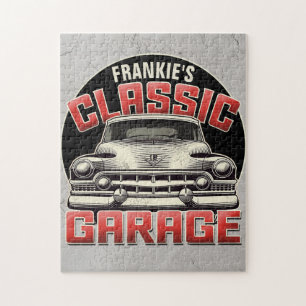 Personalisiert NAME Classic Car Garage Custom Shop Puzzle