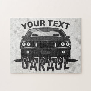 Personalisiert NAME Classic Muscle Garage Retro Puzzle