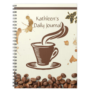 Personalisiert Name Coffee Daily Journal Notizblock
