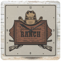 Personalisiert NAME Cowboy Guns Western Ranch Zeic