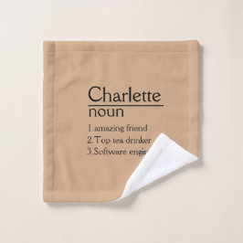 Personalisiert Name Definition Handtuch Waschlappen