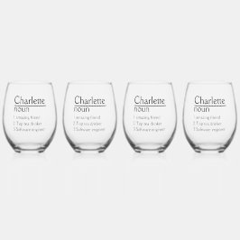 Personalisiert Name Definition Tumbler Weinglas Ohne Stiel