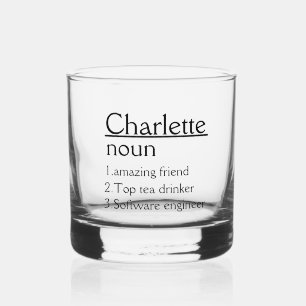 Personalisiert Name Definition Tumbler Whiskyglas