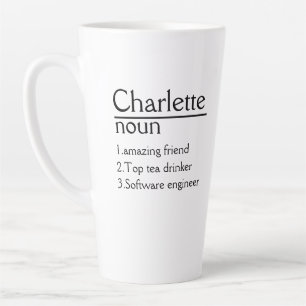 Personalisiert Name Definition weiße Tasse
