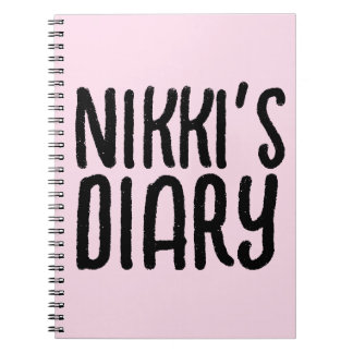 PERSONALISIERT NAME DIARY CUSTOM NOTEBOOK NOTIZBLOCK