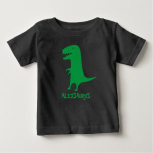 Personalisiert Name Dinosaur Funny Baby T-shirt