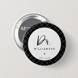 Personalisiert Name Dr. Minimalistisch Doctor Absc Button