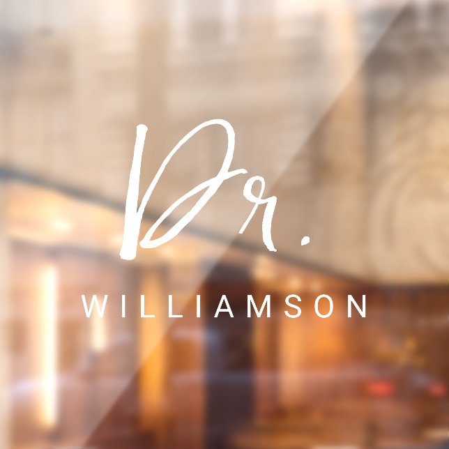 Personalisiert Name Dr. Minimalistisch Doctor Absc Fensteraufkleber (Blatt 2)