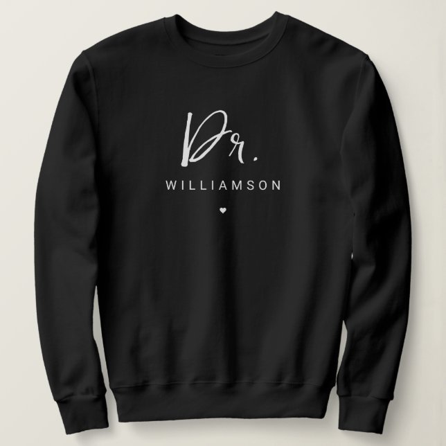 Personalisiert Name Dr. Minimalistisch Doctor Absc Sweatshirt (Design vorne)