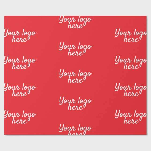 Personalisiert Name Einfach stylish Ihr Logo hier Geschenkpapier (Flach)