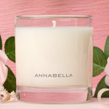 Personalisiert NAME Einfache Vanilla & Sandalwood