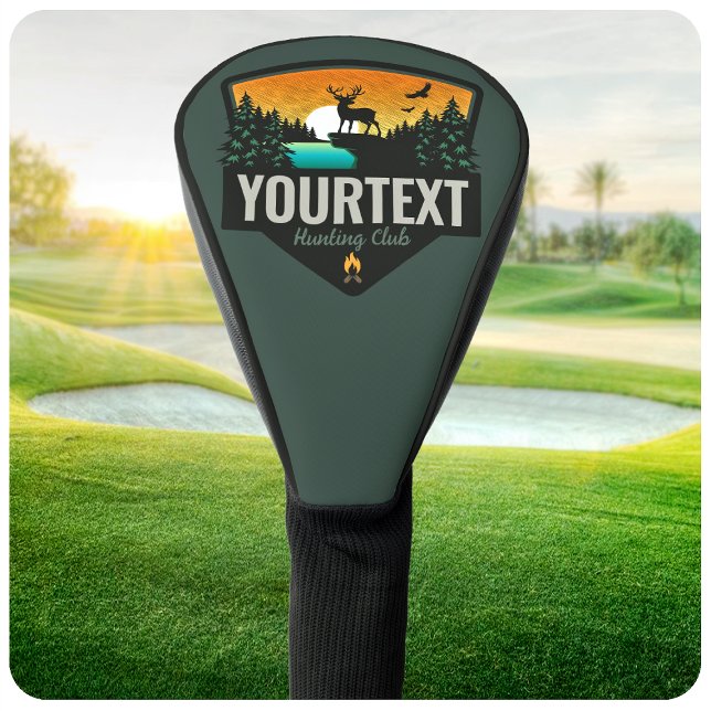 Personalisiert NAME Elk Jagd Wilder Sonnenuntergan Golf Headcover (Von Creator hochgeladen)