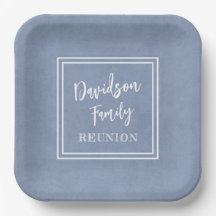 Personalisiert Name Familie Event Dusty Blue Paper