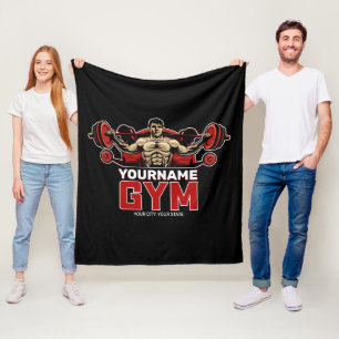 Personalisiert NAME Fitness Zuhause GYM Gewichtsab Fleecedecke
