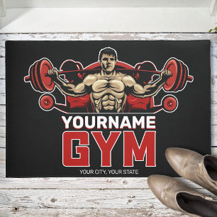 Personalisiert NAME Fitness Zuhause GYM Gewichtsab Fußmatte