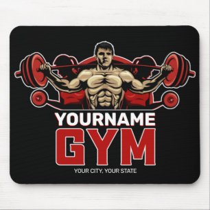 Personalisiert NAME Fitness Zuhause GYM Gewichtsab Mousepad