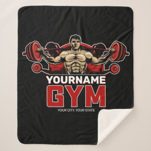 Personalisiert NAME Fitness Zuhause GYM Gewichtsab Sherpadecke