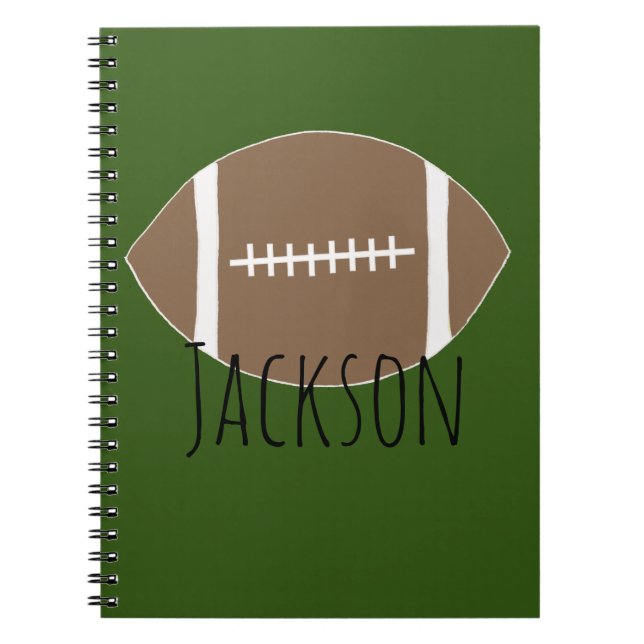 Personalisiert Name Football Notebook Notizblock (Vorderseite)