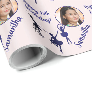Personalisiert Name Foto Age Ballet Geburtstag Geschenkpapier