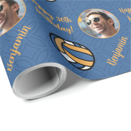 Personalisiert Name Foto Sport Volleyball Geburtst Geschenkpapier
