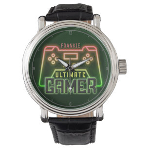 Personalisiert NAME Gamer Imitate Neonerro Videosp Armbanduhr