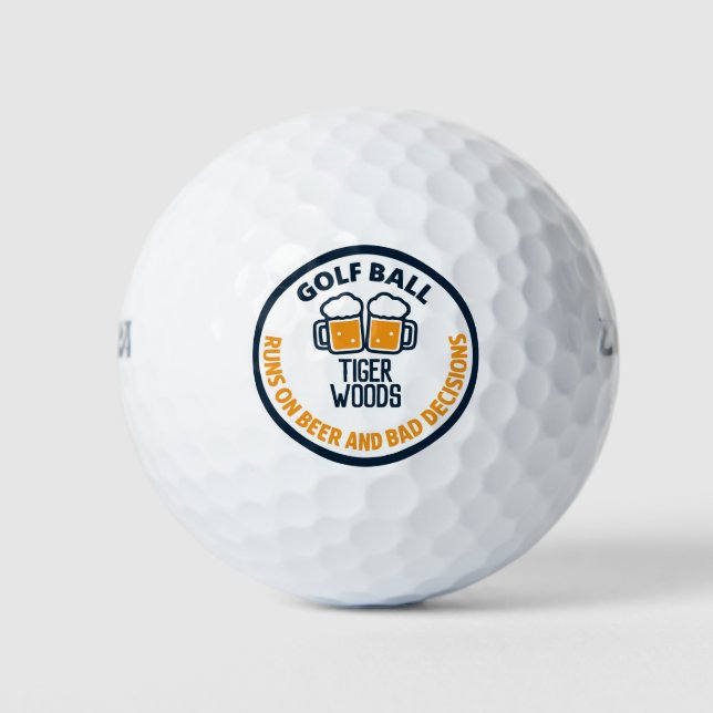 Personalisiert Name Geschenkbier benutzerdefiniert Golfball (Vorderseite)