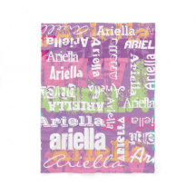 Personalisiert Name Girls Blanket