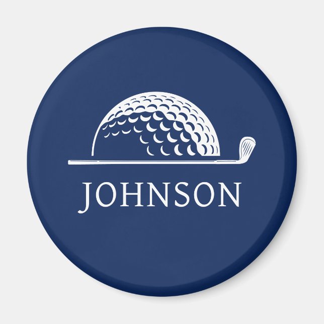 Personalisiert Name Golf Club Ball Magnet (Vorne)