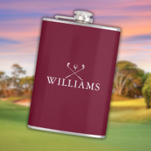 Personalisiert Name Golf Clubs Burgundy Red