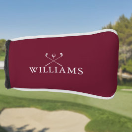 Personalisiert Name Golf Clubs Burgundy Red Headcover