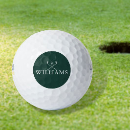 Personalisiert Name Golf Clubs Emerald Green Golfball