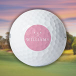 Personalisiert Name Golf Clubs Pink Golfball<br><div class="desc">Personalisieren Sie den Namen in klassischer Typografie,  um ein einzigartiges Golfgeschenk zu schaffen und für jeden Golfer zu behalten. Entwickelt von Thisisnotme©</div>